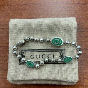 GUCCI INTERLOCKING G BOULE CHAIN BRACELET WITH BOX & DUST BAG MADE IN ITALY